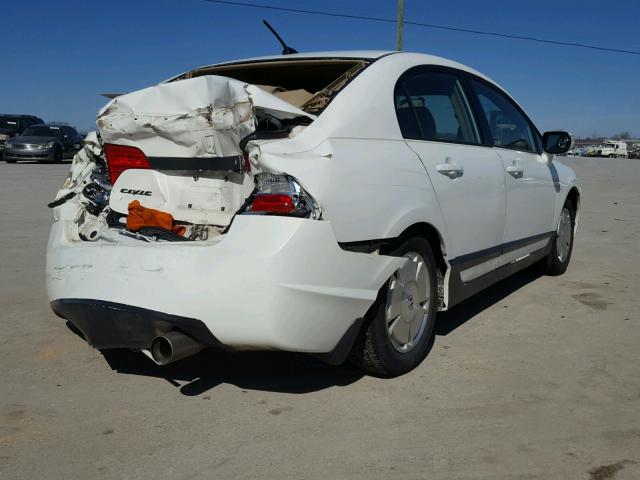 JHMFA36266S004437 - 2006 HONDA CIVIC HYBR WHITE photo 4