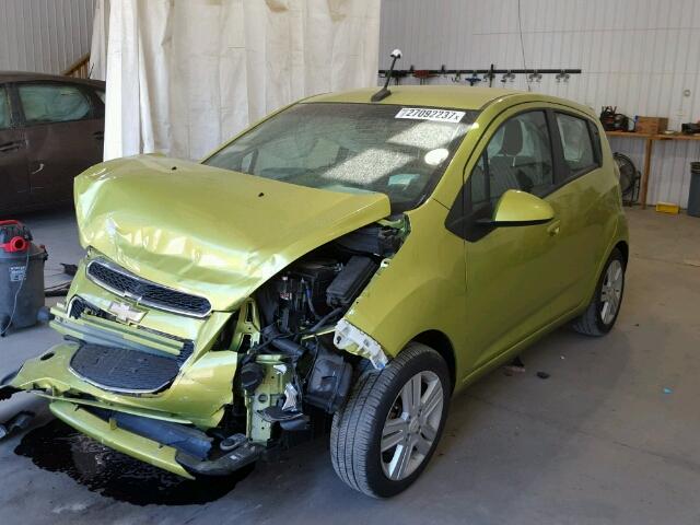 KL8CD6S92DC575925 - 2013 CHEVROLET SPARK 1LT Зеленый фото 2