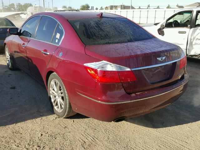 KMHGC4DEXBU142902 - 2011 HYUNDAI GENESIS 3. RED photo 3