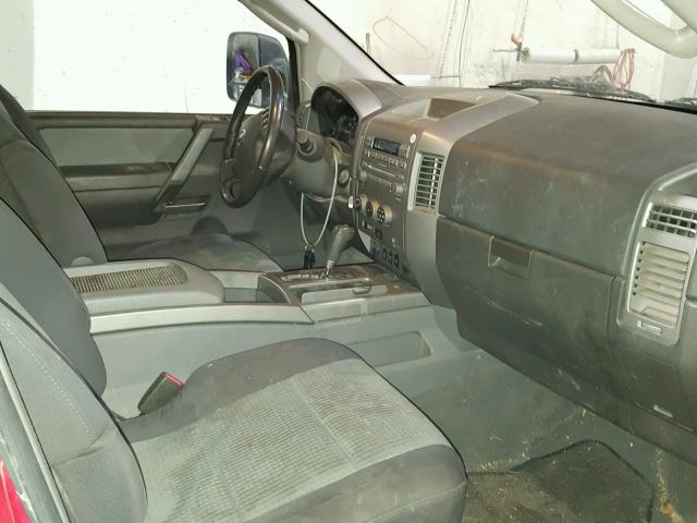 1N6AA07B16N543441 - 2006 NISSAN TITAN XE RED photo 5