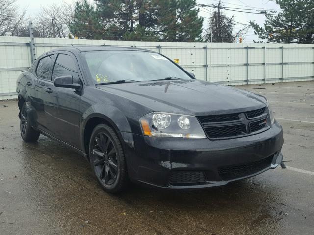 1C3CDZAB8EN140088 - 2014 DODGE AVENGER SE BLACK photo 1