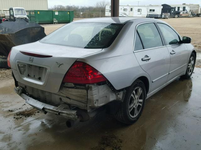 1HGCM56367A206638 - 2007 HONDA ACCORD SE SILVER photo 4