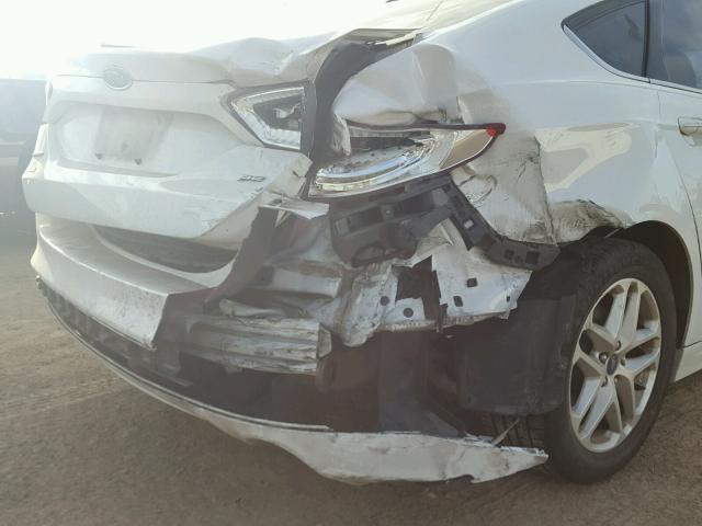 3FA6P0H78ER103803 - 2014 FORD FUSION SE WHITE photo 9