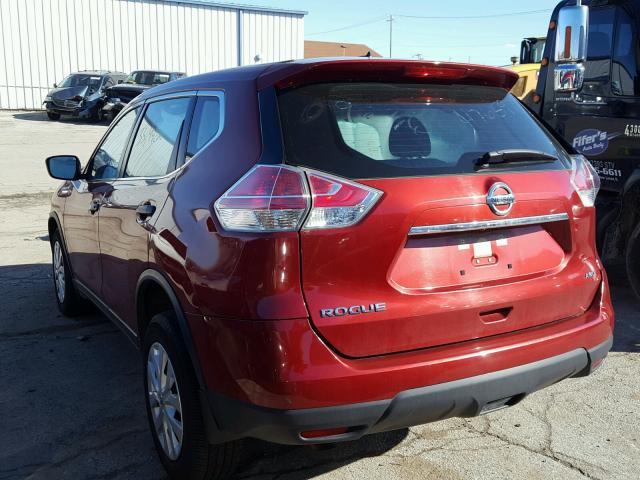 JN8AT2MV0GW152045 - 2016 NISSAN ROGUE S RED photo 3