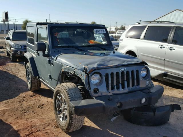 1C4BJWCG9EL122895 - 2014 JEEP WRANGLER R GRAY photo 1