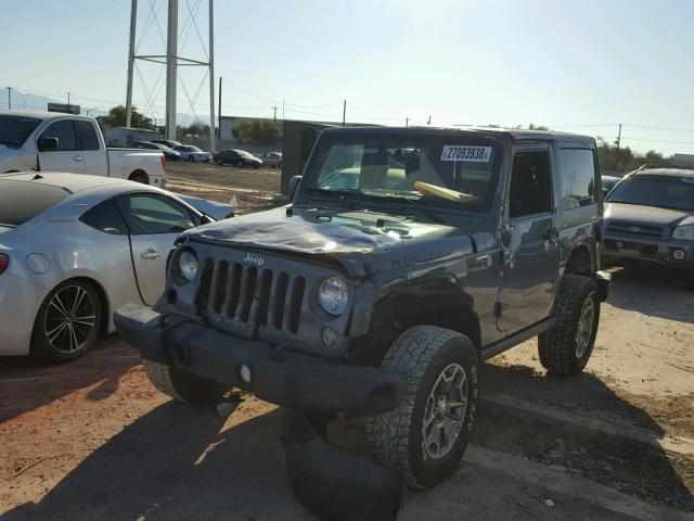 1C4BJWCG9EL122895 - 2014 JEEP WRANGLER R GRAY photo 2