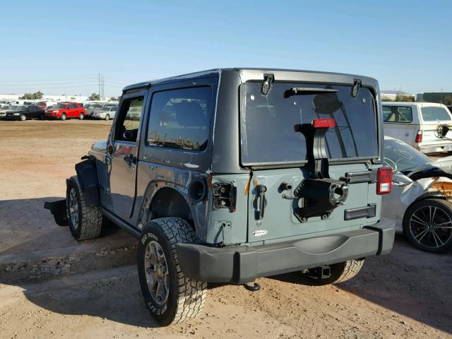 1C4BJWCG9EL122895 - 2014 JEEP WRANGLER R GRAY photo 3