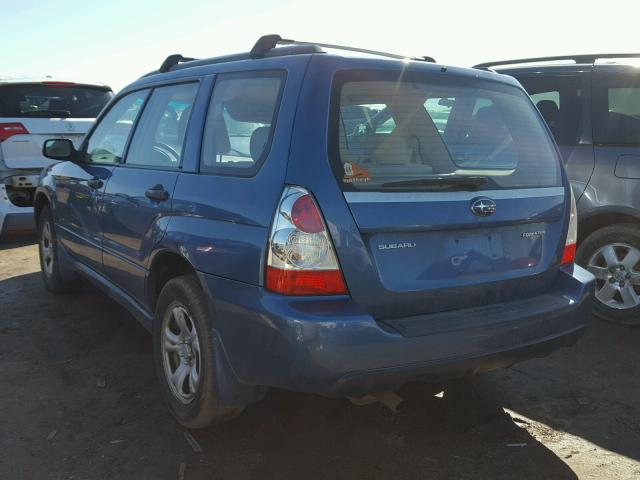 JF1SG636X7H702674 - 2007 SUBARU FORESTER 2 BLUE photo 3