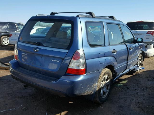 JF1SG636X7H702674 - 2007 SUBARU FORESTER 2 BLUE photo 4