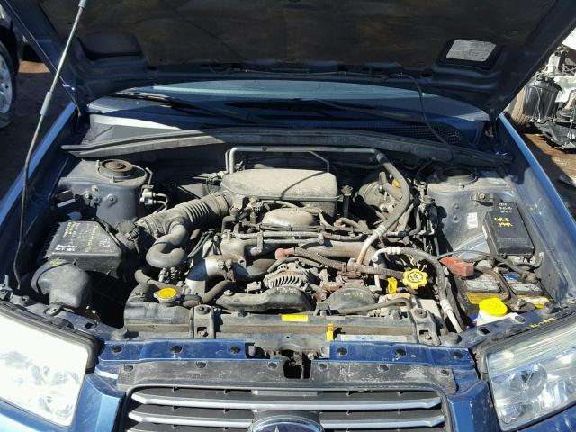 JF1SG636X7H702674 - 2007 SUBARU FORESTER 2 BLUE photo 7