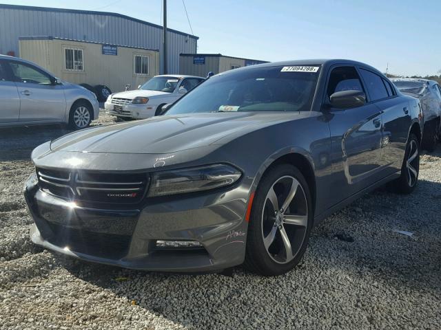 2C3CDXHG4HH547862 - 2017 DODGE CHARGER SX GRAY photo 2