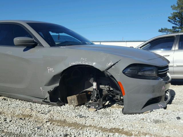 2C3CDXHG4HH547862 - 2017 DODGE CHARGER SX GRAY photo 9