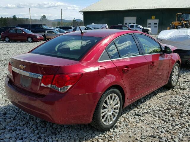 1G1PJ5SC6C7137769 - 2012 CHEVROLET CRUZE ECO RED photo 4