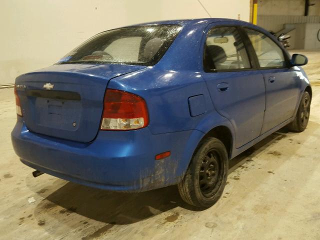 KL1TD52615B466538 - 2005 CHEVROLET AVEO BASE Mavi foto 4
