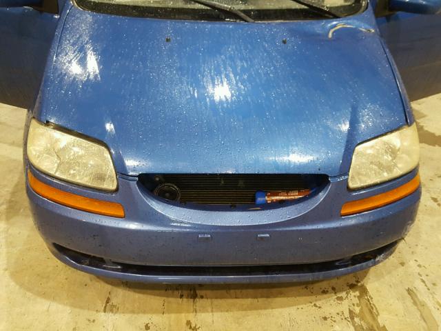 KL1TD52615B466538 - 2005 CHEVROLET AVEO BASE Mavi foto 7