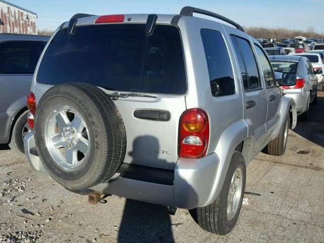 1J8GL58K63W540312 - 2003 JEEP LIBERTY LI SILVER photo 4