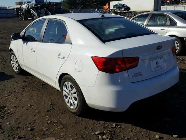 KNAFT4A29A5311405 - 2010 KIA FORTE LX WHITE photo 3