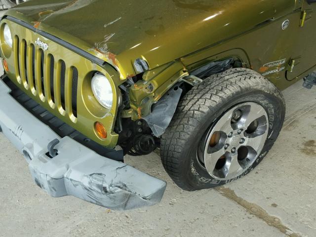 1J4AA2D10AL202038 - 2010 JEEP WRANGLER S GREEN photo 9