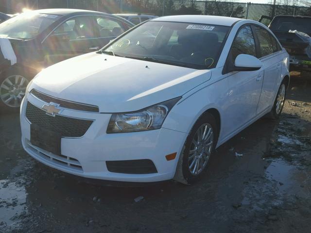 1G1PJ5S96B7295158 - 2011 CHEVROLET CRUZE ECO WHITE photo 2