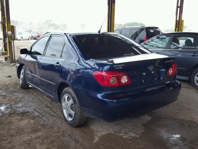 1NXBR32E08Z949119 - 2008 TOYOTA COROLLA CE BLUE photo 3