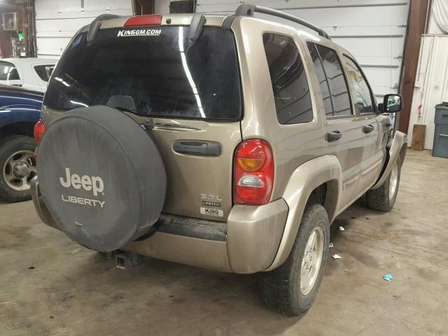 1J8GL58K14W234670 - 2004 JEEP LIBERTY LI GOLD photo 4