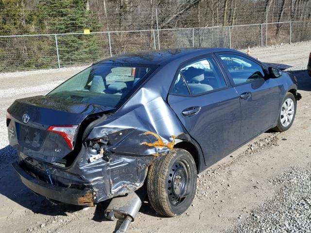 2T1BURHE5FC453577 - 2015 TOYOTA COROLLA L GRAY photo 4