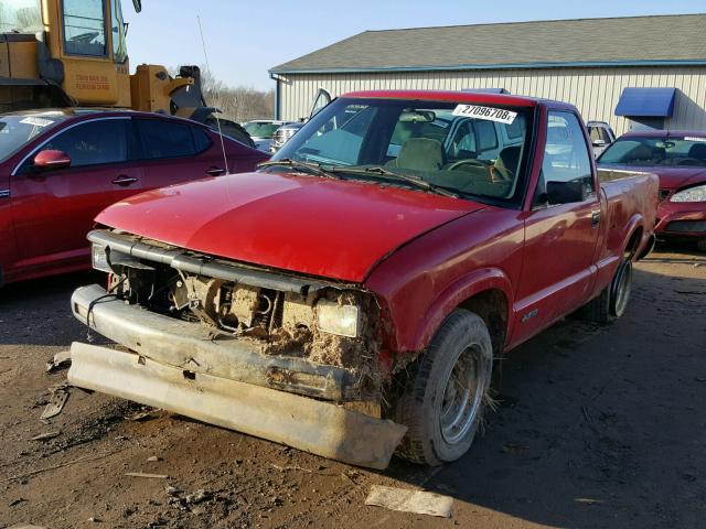 1GCCS1449R8167658 - 1994 CHEVROLET S TRUCK S1 RED photo 2