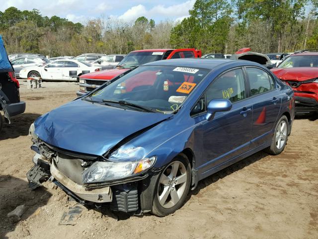 2HGFA16639H520163 - 2009 HONDA CIVIC BLUE photo 2