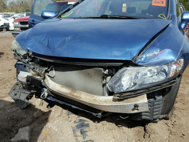 2HGFA16639H520163 - 2009 HONDA CIVIC BLUE photo 9