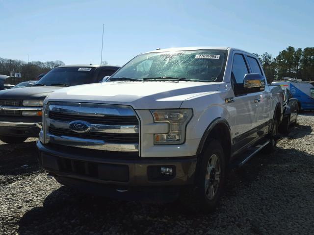 1FTEW1EG4GKF75281 - 2016 FORD F150 SUPER WHITE photo 2