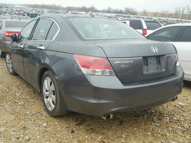 1HGCP36878A013052 - 2008 HONDA ACCORD EXL GRAY photo 3