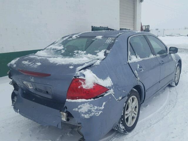 1HGCM56737A125891 - 2007 HONDA ACCORD EX BLUE photo 4