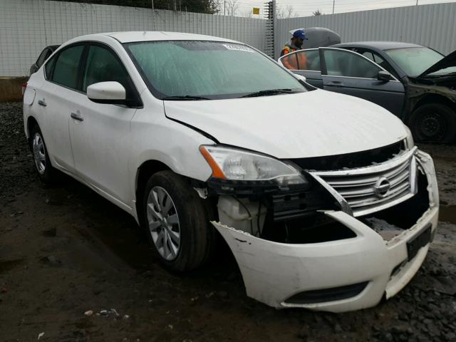 3N1AB7AP1DL703623 - 2013 NISSAN SENTRA S WHITE photo 1