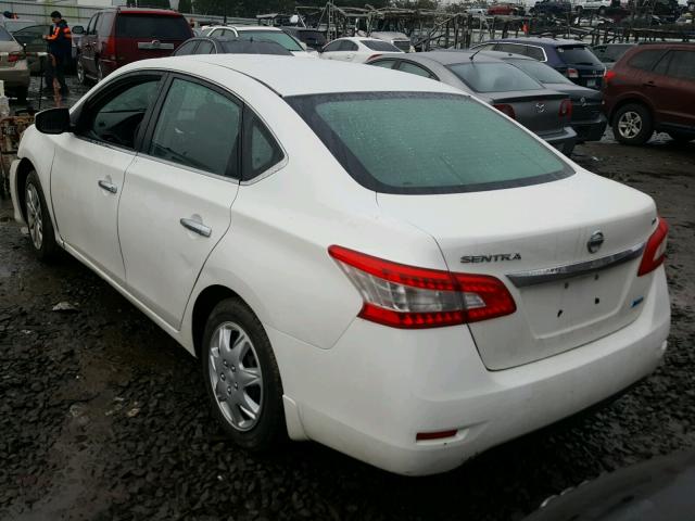 3N1AB7AP1DL703623 - 2013 NISSAN SENTRA S WHITE photo 3