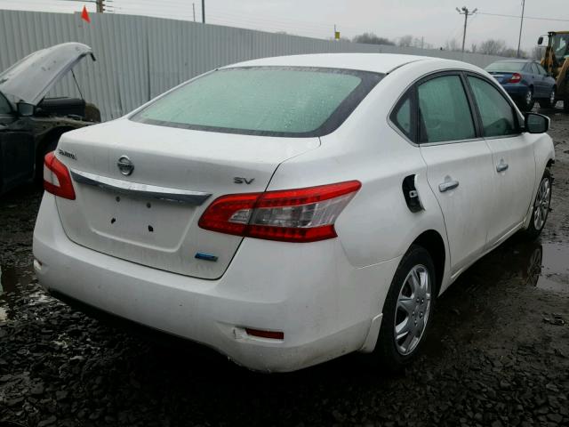 3N1AB7AP1DL703623 - 2013 NISSAN SENTRA S WHITE photo 4