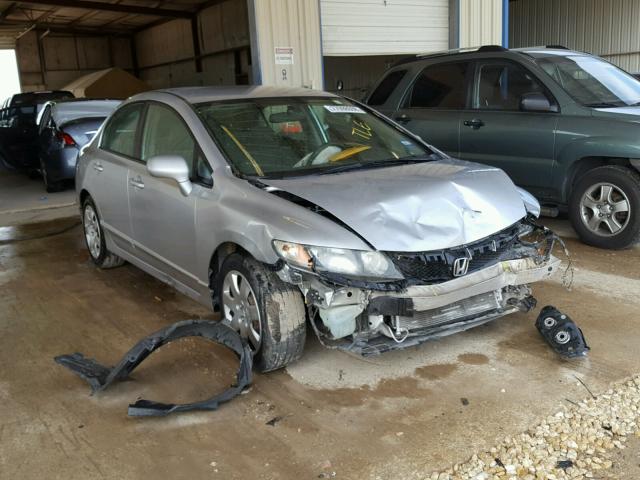 2HGFA16599H303742 - 2009 HONDA CIVIC LX SILVER photo 1