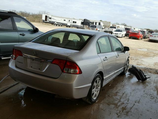 2HGFA16599H303742 - 2009 HONDA CIVIC LX SILVER photo 4