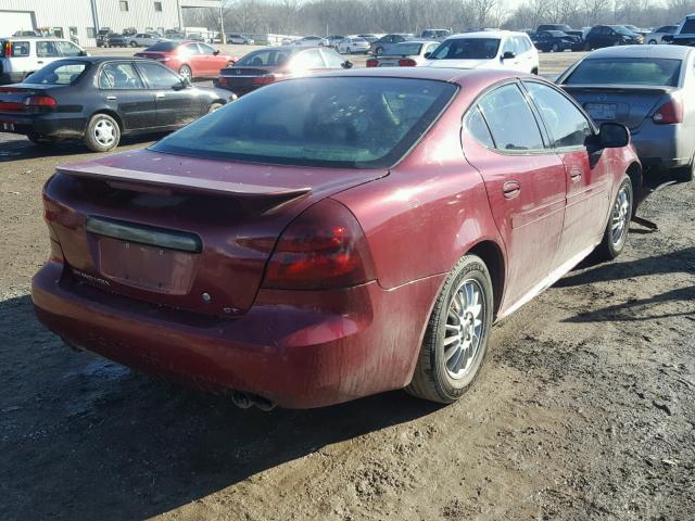 2G2WS522141352910 - 2004 PONTIAC GRAND PRIX RED photo 4