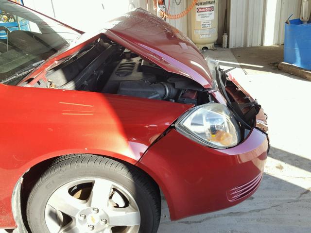 1G1AD5F5XA7124576 - 2010 CHEVROLET COBALT 1LT RED photo 9