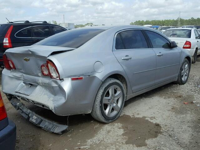1G1ZA5EB0AF174749 - 2010 CHEVROLET MALIBU LS ვერცხლისფერი ფოტო 4