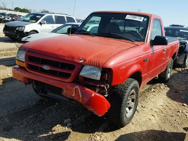 1FTYR10C9YTB12718 - 2000 FORD RANGER RED photo 2