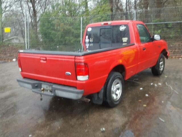 1FTYR10C9YTB12718 - 2000 FORD RANGER RED photo 4