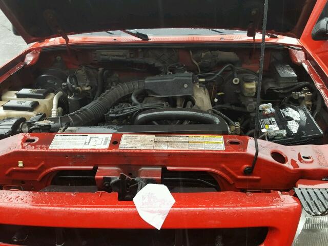 1FTYR10C9YTB12718 - 2000 FORD RANGER RED photo 7