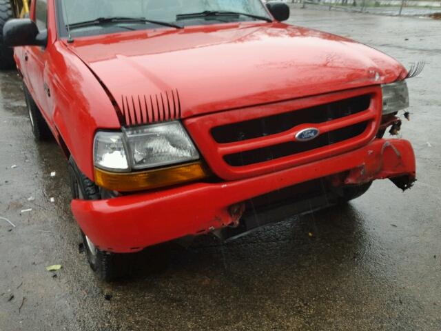 1FTYR10C9YTB12718 - 2000 FORD RANGER RED photo 9