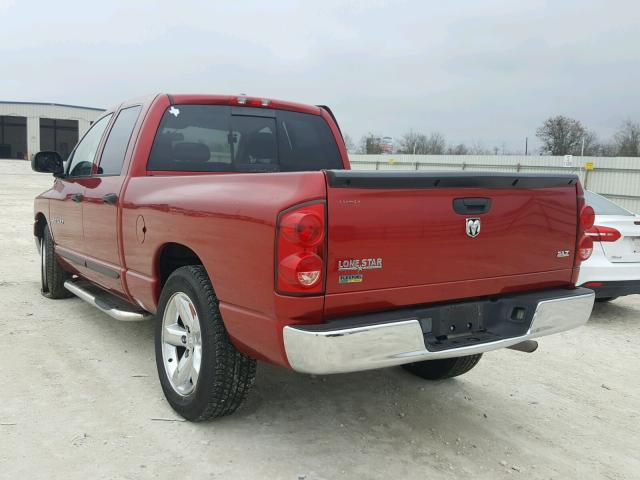 1D7HA18PX7J514326 - 2007 DODGE RAM 1500 S RED photo 3