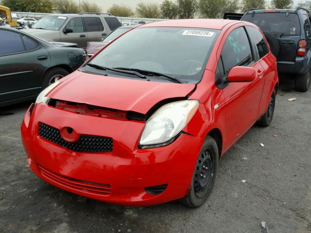 JTDJT923975101316 - 2007 TOYOTA YARIS RED photo 2