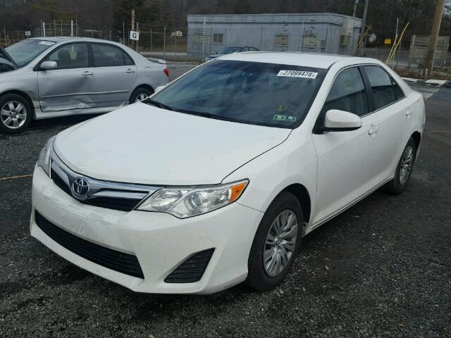 4T4BF1FK7DR319630 - 2013 TOYOTA CAMRY L WHITE photo 2