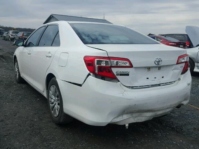 4T4BF1FK7DR319630 - 2013 TOYOTA CAMRY L WHITE photo 3