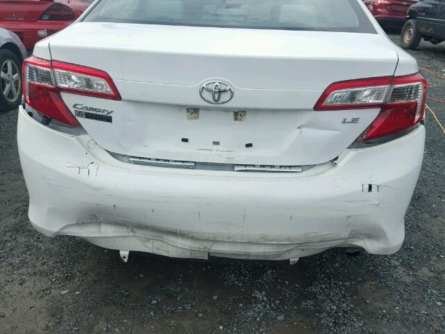 4T4BF1FK7DR319630 - 2013 TOYOTA CAMRY L WHITE photo 9