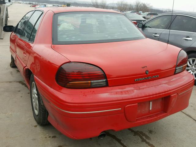 1G2NE52T3VC796670 - 1997 PONTIAC GRAND AM S RED photo 3